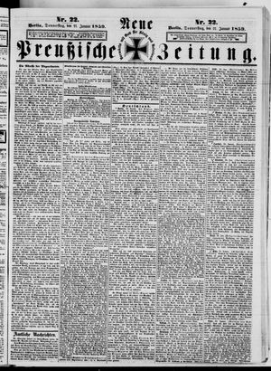 Neue preußische Zeitung vom 27.01.1859