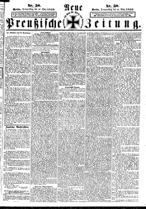 Neue preußische Zeitung vom 10.03.1859
