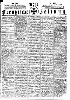 Neue preußische Zeitung vom 15.03.1859