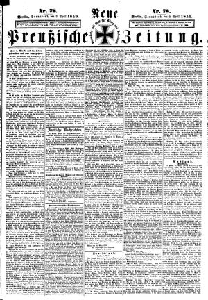 Neue preußische Zeitung on Apr 2, 1859