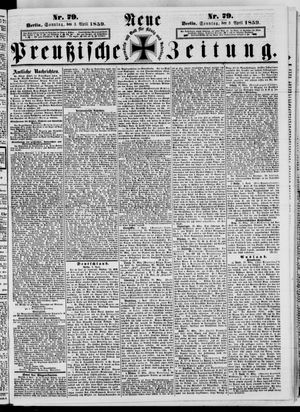 Neue preußische Zeitung vom 03.04.1859