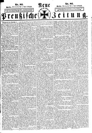 Neue preußische Zeitung on Apr 6, 1859