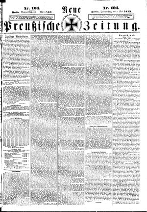 Neue preußische Zeitung on May 5, 1859