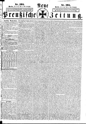 Neue preußische Zeitung on May 6, 1859