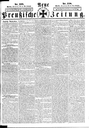 Neue preußische Zeitung on May 22, 1859