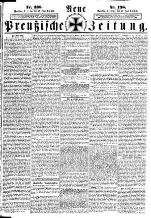 Neue preußische Zeitung on Jun 17, 1859
