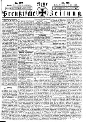 Neue preußische Zeitung vom 27.07.1859