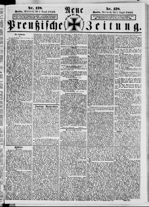 Neue preußische Zeitung on Aug 3, 1859