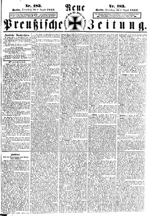 Neue preußische Zeitung on Aug 9, 1859