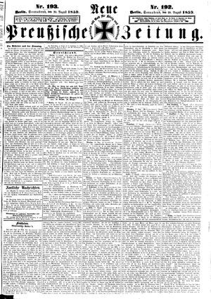 Neue preußische Zeitung on Aug 20, 1859