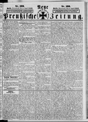 Neue preußische Zeitung vom 20.08.1859
