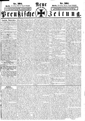 Neue preußische Zeitung on Aug 30, 1859