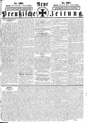 Neue preußische Zeitung on Aug 31, 1859