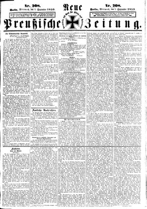 Neue preußische Zeitung on Sep 7, 1859