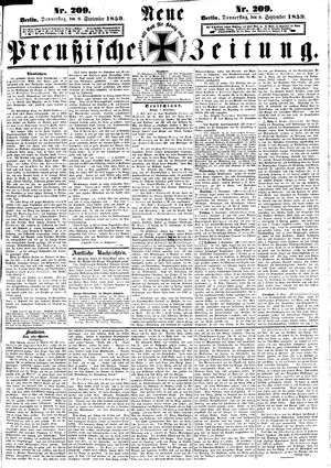 Neue preußische Zeitung vom 08.09.1859
