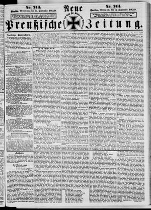 Neue preußische Zeitung on Sep 14, 1859