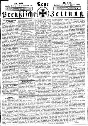 Neue preußische Zeitung vom 16.09.1859