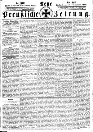 Neue preußische Zeitung vom 17.09.1859
