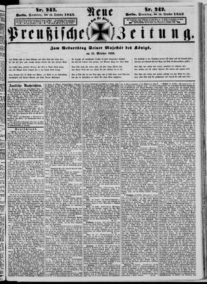 Neue preußische Zeitung vom 16.10.1859