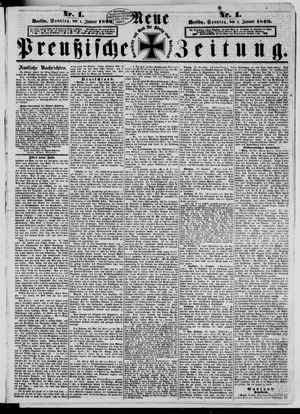 Neue preußische Zeitung vom 01.01.1860