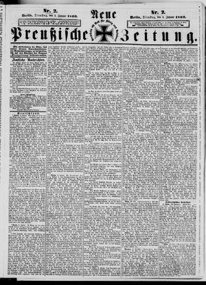 Neue preußische Zeitung vom 03.01.1860