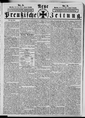 Neue preußische Zeitung vom 06.01.1860