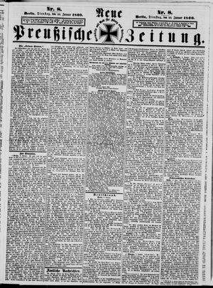 Neue preußische Zeitung vom 10.01.1860