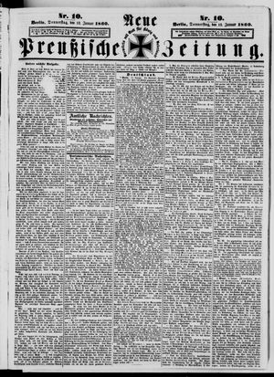 Neue preußische Zeitung vom 12.01.1860