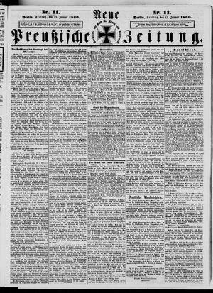 Neue preußische Zeitung vom 13.01.1860
