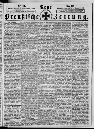 Neue preußische Zeitung vom 14.01.1860
