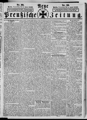 Neue preußische Zeitung vom 26.01.1860