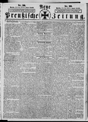 Neue preußische Zeitung vom 27.01.1860