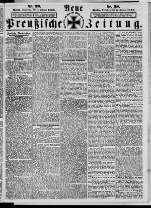 Neue preußische Zeitung vom 14.02.1860