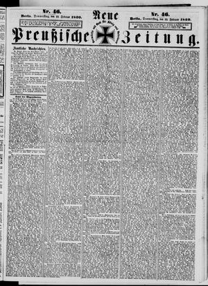 Neue preußische Zeitung vom 23.02.1860