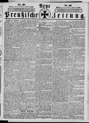 Neue preußische Zeitung vom 24.02.1860