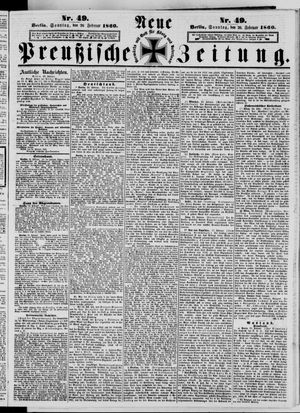 Neue preußische Zeitung vom 26.02.1860