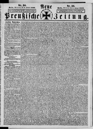 Neue preußische Zeitung vom 29.02.1860