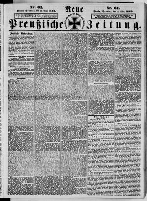 Neue preußische Zeitung vom 11.03.1860
