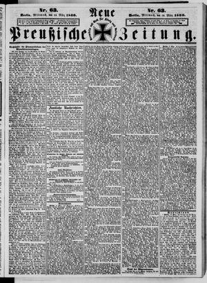 Neue preußische Zeitung vom 14.03.1860