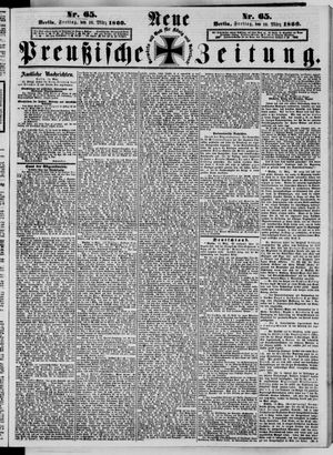Neue preußische Zeitung vom 16.03.1860