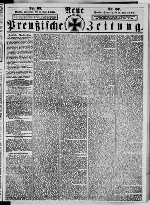 Neue preußische Zeitung vom 18.03.1860