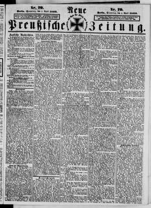 Neue preußische Zeitung vom 01.04.1860