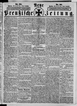 Neue preußische Zeitung vom 04.04.1860