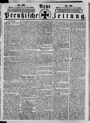 Neue preußische Zeitung vom 12.04.1860