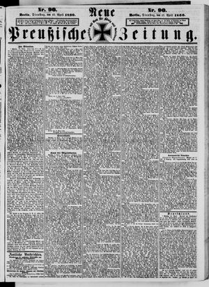 Neue preußische Zeitung vom 17.04.1860