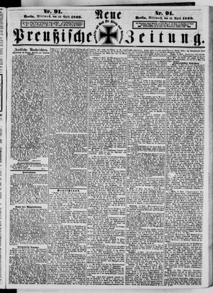 Neue preußische Zeitung vom 18.04.1860