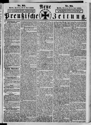 Neue preußische Zeitung vom 22.04.1860
