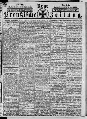 Neue preußische Zeitung vom 24.04.1860