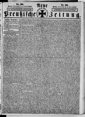 Neue preußische Zeitung vom 26.04.1860