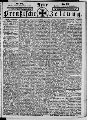 Neue preußische Zeitung vom 27.04.1860